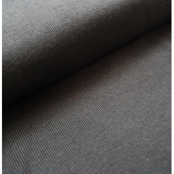 Jacquard Rippenmuster grau-schwarz