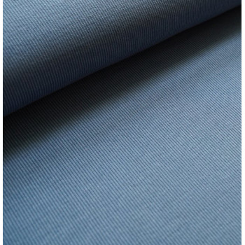 Reststück 83 cm Jacquard Rippenmuster jeans