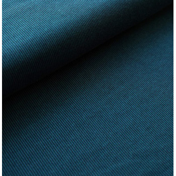 Jacquard Rippenmuster petrol