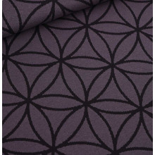 Jacquard Blume des Lebens schwarz