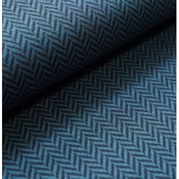 Jacquard Fischgrät petrol