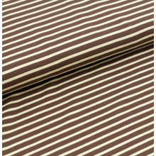 Jersey Streifen braun/beige