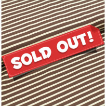 Reststück 31 cm Jersey Streifen braun/beige