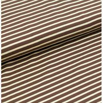 Jersey Streifen braun/beige