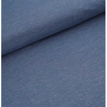 Reststück 25 cm Jersey Jeans Optik blau