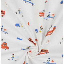 Popeline Car Fire white