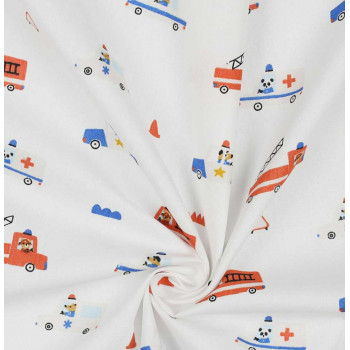 Popeline Car Fire white