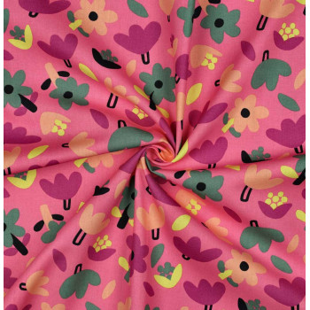 Popeline Flowers Jennifer Bouron pink
