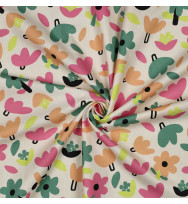 Popeline Flowers Jennifer Bouron natural/green