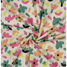 Popeline Flowers Jennifer Bouron natural/green