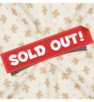 Reststück 25 cm Musselin Birds natural