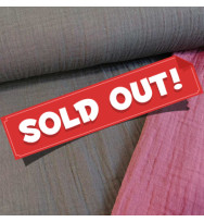 Reststück 80 cm Doubleface-Musselin dark grey/mauve