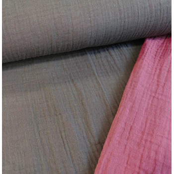 Doubleface-Musselin dark grey/mauve