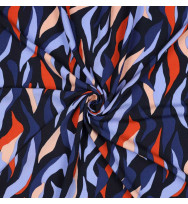 Ecovero-Viskose-Webstoff Abstract navy