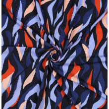 Ecovero-Viskose-Webstoff Abstract navy