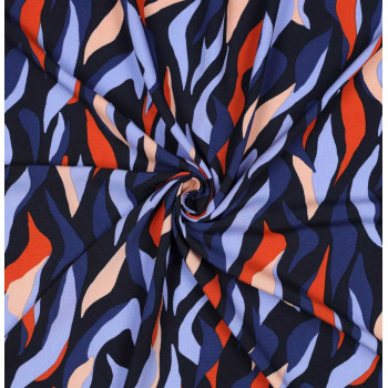 Ecovero-Viskose-Webstoff Abstract navy