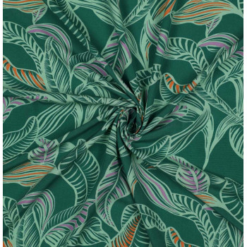 Ecovero-Viskose-Webstoff Leaves green