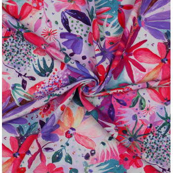 Ecovero-Viskose-Webstoff Digital Soiree Nerida Hansen pink