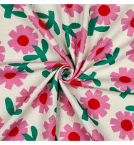 Musselin Flowers Jennifer Bouron natural/rosa