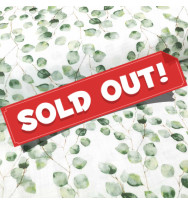 Reststück 25 cm Musselin Eucalyptus white