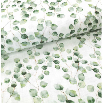 Musselin Eucalyptus white