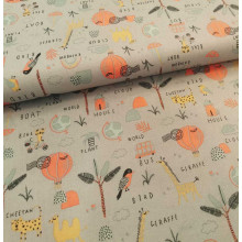 Druckstoff World light grey