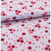 Druckstoff Blumenranke pink