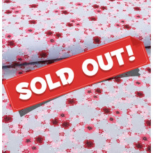 Reststück 90 cm Druckstoff Blumenranke pink