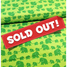 Druckstoff Elefanten grün