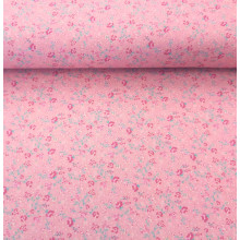 Druckstoff Prinzessin Blümchen rosé