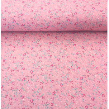 Druckstoff Prinzessin Blümchen rosé
