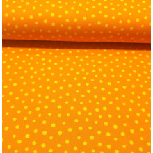 Druckstoff Punkte orange-gelb