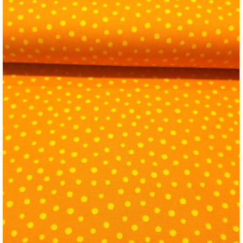 Druckstoff Punkte orange-gelb