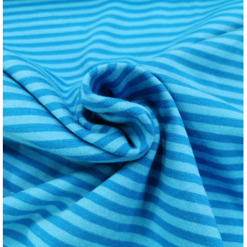 Ringelbündchen breit blau/blau