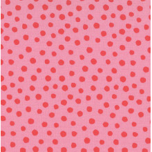 Druckstoff Punkte rosa-rot