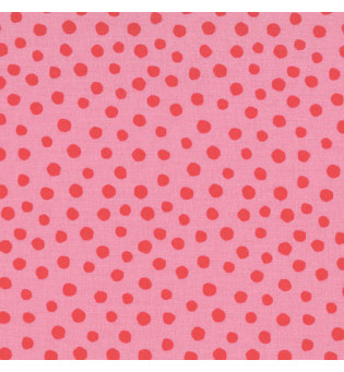 Druckstoff Punkte rosa-rot