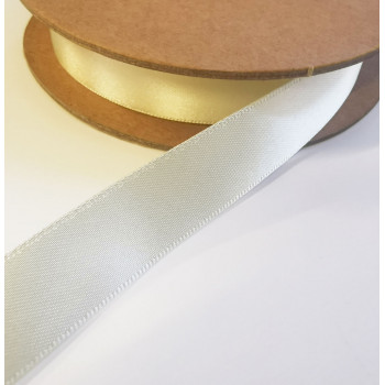 Recycling-Satinband 15 mm creme