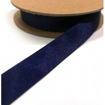 Recycling-Satinband 15 mm navy