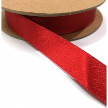 Recycling-Satinband 15 mm rot