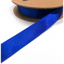 Recycling-Satinband 15 mm royalblau