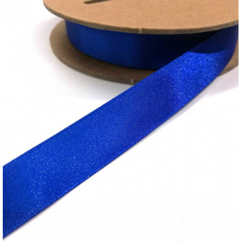 Recycling-Satinband 15 mm royalblau