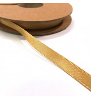 Recycling-Satinband 7 mm honiggold