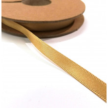 Recycling-Satinband 7 mm honiggold
