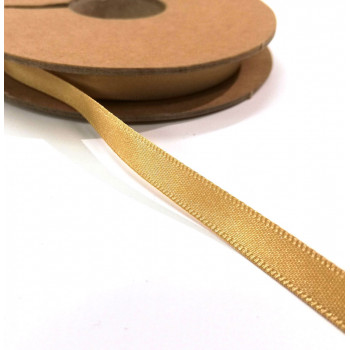 Recycling-Satinband 7 mm honiggold