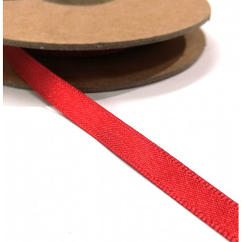 Recycling-Satinband 7 mm rot