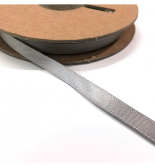 Recycling-Satinband 7 mm silbergrau