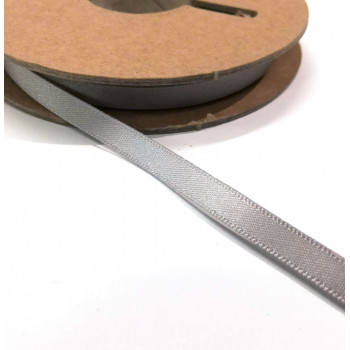 Recycling-Satinband 7 mm silbergrau