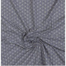 Popeline Ornamente blau