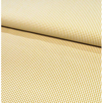Popeline Webkaro klein tawny olive/weiß