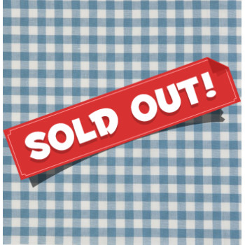 Reststück 30 cm Popeline Webkaro pagodablau/weiß